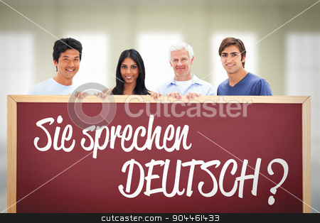 To use this stock image in your creative project, please select the size you need over to the right and click the "Add to Cart" button.
Your downloaded image will come with the Cutcaster watermark removed so don’t worry about the watermark you see on this page. Composite image of people in jeans holding a big sign stock photo, People in jeans holding a big sign against room with windows by Wavebreak Media