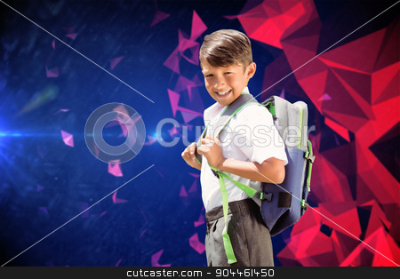 To use this stock image in your creative project, please select the size you need over to the right and click the "Add to Cart" button.
Your downloaded image will come with the Cutcaster watermark removed so don’t worry about the watermark you see on this page. Composite image of cute pupil walking to the school bus stock photo, Cute pupil walking to the school bus against dark abstract design by Wavebreak Media