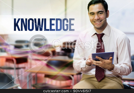 To use this stock image in your creative project, please select the size you need over to the right and click the "Add to Cart" button.
Your downloaded image will come with the Cutcaster watermark removed so don’t worry about the watermark you see on this page. Knowledge against teacher with tablet pc in the class room stock photo, The word knowledge against teacher with tablet pc in the class room by Wavebreak Media
