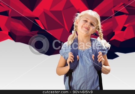 To use this stock image in your creative project, please select the size you need over to the right and click the "Add to Cart" button.
Your downloaded image will come with the Cutcaster watermark removed so don’t worry about the watermark you see on this page. Composite image of school kid stock photo, School kid against red abstract design by Wavebreak Media