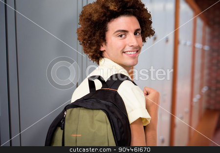 To use this stock image in your creative project, please select the size you need over to the right and click the "Add to Cart" button.
Your downloaded image will come with the Cutcaster watermark removed so don’t worry about the watermark you see on this page. Composite image of casual young man in office corridor stock photo, Casual young man in office corridor against closed lockers in a row at the college by Wavebreak Media