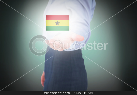 To use this stock image in your creative project, please select the size you need over to the right and click the "Add to Cart" button.
Your downloaded image will come with the Cutcaster watermark removed so don’t worry about the watermark you see on this page. Composite image of businesswoman presenting with hand stock photo, Businesswoman presenting with hand against green background with vignette by Wavebreak Media