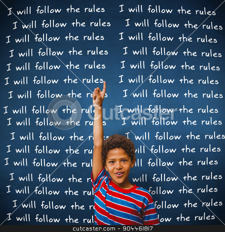To use this stock image in your creative project, please select the size you need over to the right and click the "Add to Cart" button.
Your downloaded image will come with the Cutcaster watermark removed so don’t worry about the watermark you see on this page. Composite image of pupil with hand raised stock photo, Pupil with hand raised against blue chalkboard by Wavebreak Media
