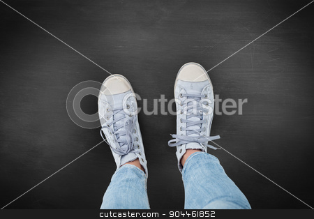 To use this stock image in your creative project, please select the size you need over to the right and click the "Add to Cart" button.
Your downloaded image will come with the Cutcaster watermark removed so don’t worry about the watermark you see on this page. Composite image of woman wearing trainers stock photo, Woman wearing trainers against black background by Wavebreak Media