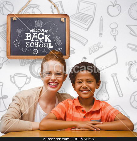 To use this stock image in your creative project, please select the size you need over to the right and click the "Add to Cart" button.
Your downloaded image will come with the Cutcaster watermark removed so don’t worry about the watermark you see on this page. Composite image of happy pupil and teacher stock photo, Happy pupil and teacher against grey background by Wavebreak Media