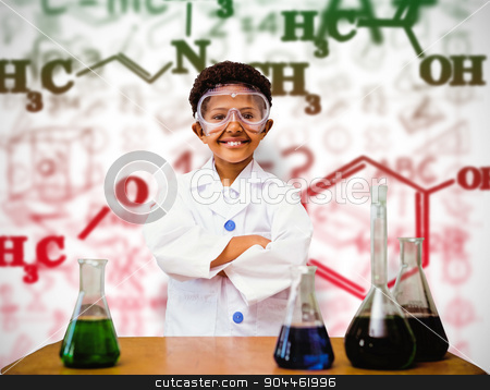 To use this stock image in your creative project, please select the size you need over to the right and click the "Add to Cart" button.
Your downloaded image will come with the Cutcaster watermark removed so don’t worry about the watermark you see on this page. Composite image of cute pupil dressed up as scientist stock photo, Cute pupil dressed up as scientist against white background with vignette by Wavebreak Media