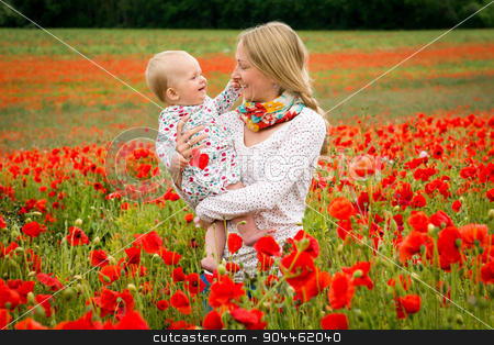 To use this stock image in your creative project, please select the size you need over to the right and click the "Add to Cart" button.
Your downloaded image will come with the Cutcaster watermark removed so don’t worry about the watermark you see on this page. Mommy and daughter in a meadow stock photo, Young mother and her daughter having fun in a meadow full of poppy flowers during a sunny afternoon by Kamila Starzycka