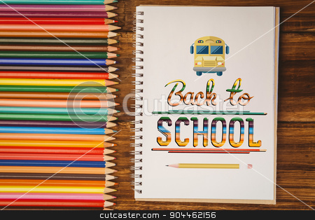 To use this stock image in your creative project, please select the size you need over to the right and click the "Add to Cart" button.
Your downloaded image will come with the Cutcaster watermark removed so don’t worry about the watermark you see on this page. Composite image of back to school stock photo, back to school against notepad on student desk by Wavebreak Media