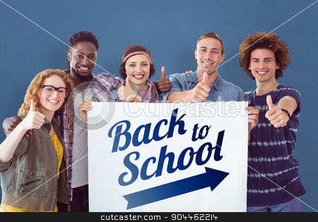To use this stock image in your creative project, please select the size you need over to the right and click the "Add to Cart" button.
Your downloaded image will come with the Cutcaster watermark removed so don’t worry about the watermark you see on this page. Composite image of fashion students smiling at camera together stock photo, Fashion students smiling at camera together against blue background by Wavebreak Media