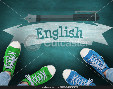 To use this stock image in your creative project, please select the size you need over to the right and click the "Add to Cart" button.
Your downloaded image will come with the Cutcaster watermark removed so don’t worry about the watermark you see on this page. English against green chalkboard stock photo, The word english and casual shoes against green chalkboard by Wavebreak Media