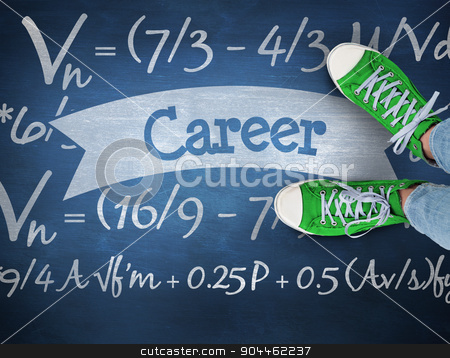 To use this stock image in your creative project, please select the size you need over to the right and click the "Add to Cart" button.
Your downloaded image will come with the Cutcaster watermark removed so don’t worry about the watermark you see on this page. Career against blue chalkboard stock photo, The word career and casual shoes against blue chalkboard by Wavebreak Media