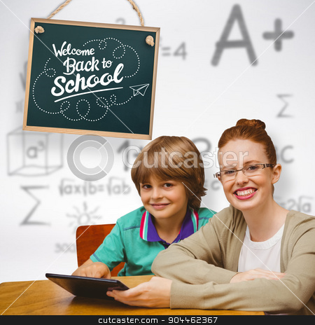 To use this stock image in your creative project, please select the size you need over to the right and click the "Add to Cart" button.
Your downloaded image will come with the Cutcaster watermark removed so don’t worry about the watermark you see on this page. Composite image of happy pupil and teacher stock photo, Happy pupil and teacher against grey background by Wavebreak Media