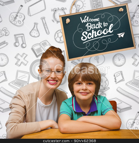 To use this stock image in your creative project, please select the size you need over to the right and click the "Add to Cart" button.
Your downloaded image will come with the Cutcaster watermark removed so don’t worry about the watermark you see on this page. Composite image of happy pupil and teacher stock photo, Happy pupil and teacher against grey background by Wavebreak Media