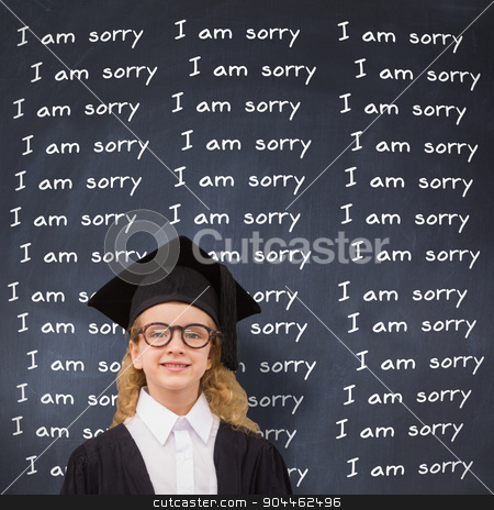 To use this stock image in your creative project, please select the size you need over to the right and click the "Add to Cart" button.
Your downloaded image will come with the Cutcaster watermark removed so don’t worry about the watermark you see on this page. Composite image of cute pupil in graduation robe stock photo, Cute pupil in graduation robe against black background by Wavebreak Media