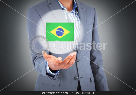 To use this stock image in your creative project, please select the size you need over to the right and click the "Add to Cart" button.
Your downloaded image will come with the Cutcaster watermark removed so don’t worry about the watermark you see on this page. Composite image of businessman holding hand out stock photo, Businessman holding hand out against grey background by Wavebreak Media