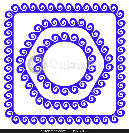 To use this stock image in your creative project, please select the size you need over to the right and click the "Add to Cart" button.
Your downloaded image will come with the Cutcaster watermark removed so don’t worry about the watermark you see on this page. Blue Ornamental Frames stock vector clipart, Set of Blue Ornamental Frames Isolated on White Background by valeo5