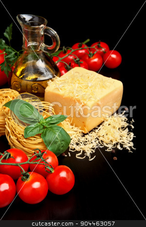 To use this stock image in your creative project, please select the size you need over to the right and click the "Add to Cart" button.
Your downloaded image will come with the Cutcaster watermark removed so don’t worry about the watermark you see on this page. Round balls of pasta with cheese, tomatoes,basil,olive oil on black stock photo, Round balls of pasta with tomatoes,basil,olive oil on black background by Tadeusz Wejkszo