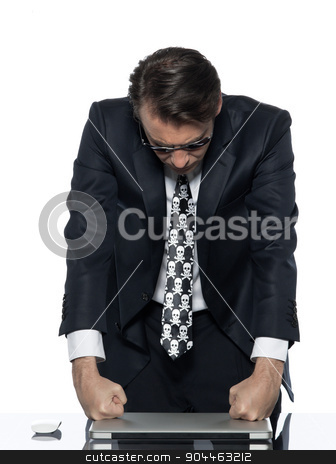 To use this stock image in your creative project, please select the size you need over to the right and click the "Add to Cart" button.
Your downloaded image will come with the Cutcaster watermark removed so don’t worry about the watermark you see on this page. internet piracy stock photo, man computer pirate in studio isolated on white background by Ishadow