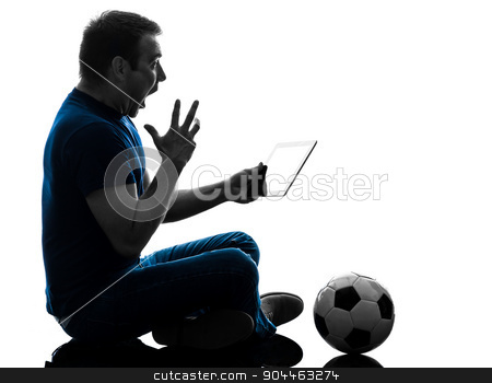 To use this stock image in your creative project, please select the size you need over to the right and click the "Add to Cart" button.
Your downloaded image will come with the Cutcaster watermark removed so don’t worry about the watermark you see on this page. man holding watching digital tablet silhouette stock photo, one man holding digital tablet surprised in silhouette on white background by Ishadow