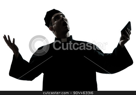 To use this stock image in your creative project, please select the size you need over to the right and click the "Add to Cart" button.
Your downloaded image will come with the Cutcaster watermark removed so don’t worry about the watermark you see on this page. man priest silhouette stock photo, one man priest silhouette in studio isolated on white background by Ishadow