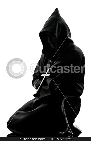 To use this stock image in your creative project, please select the size you need over to the right and click the "Add to Cart" button.
Your downloaded image will come with the Cutcaster watermark removed so don’t worry about the watermark you see on this page. man monk priest silhouette praying stock photo, one man priest praying silhouette in studio isolated on white background by Ishadow