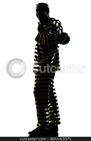 To use this stock image in your creative project, please select the size you need over to the right and click the "Add to Cart" button.
Your downloaded image will come with the Cutcaster watermark removed so don’t worry about the watermark you see on this page. man prisoner criminal with chain ball silhouette stock photo, one man prisoner criminal escaping with chain ball silhouette in studio isolated on white background by Ishadow