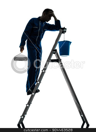 To use this stock image in your creative project, please select the size you need over to the right and click the "Add to Cart" button.
Your downloaded image will come with the Cutcaster watermark removed so don’t worry about the watermark you see on this page. man house painter worker silhouette stock photo, one man house painter worker silhouette in studio on white background by Ishadow