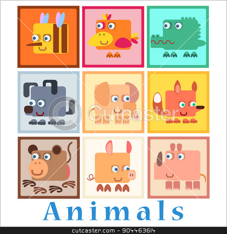 To use this stock image in your creative project, please select the size you need over to the right and click the "Add to Cart" button.
Your downloaded image will come with the Cutcaster watermark removed so don’t worry about the watermark you see on this page. Set animals baby style stock vector clipart, Set animals baby style birds amphibians insects Pets by studiostoks