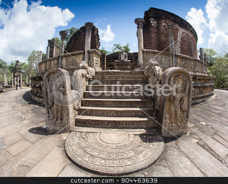 To use this stock image in your creative project, please select the size you need over to the right and click the "Add to Cart" button.
Your downloaded image will come with the Cutcaster watermark removed so don’t worry about the watermark you see on this page. Ancient Vatadage Buddhist stupa in Pollonnaruwa, Sri Lanka stock photo, Ancient Vatadage Buddhist stupa in Pollonnaruwa, Sri Lanka by Vassiliy Kochetkov