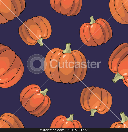 To use this stock image in your creative project, please select the size you need over to the right and click the "Add to Cart" button.
Your downloaded image will come with the Cutcaster watermark removed so don’t worry about the watermark you see on this page. Pumpkin Background seamless pattern stock vector clipart, Seamless colorful background with orange bright pumpkins by Aleksandra Serova