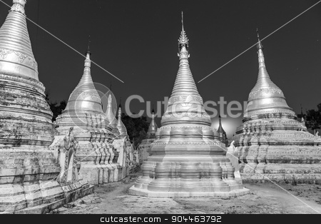 To use this stock image in your creative project, please select the size you need over to the right and click the "Add to Cart" button.
Your downloaded image will come with the Cutcaster watermark removed so don’t worry about the watermark you see on this page. Ancient buddhist temple, Pindaya, Burma, Myanmar. stock photo, Ancient temple close to Pindaya Cave located next to the town of Pindaya, Shan State, Burma, Myanmar, Famous buddhist pilgrimage site and a tourist attraction. Black and white image. by kasto