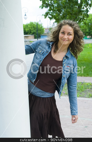 To use this stock image in your creative project, please select the size you need over to the right and click the "Add to Cart" button.
Your downloaded image will come with the Cutcaster watermark removed so don’t worry about the watermark you see on this page. portrait of young beautiful woman stock photo, Portrait of beautiful young brunette woman wearing brown dress at summer green park. by Aikon