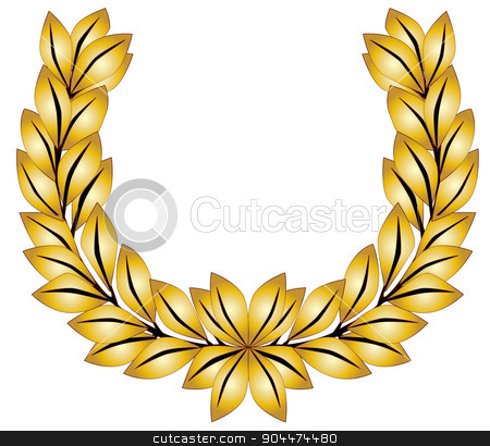 To use this stock image in your creative project, please select the size you need over to the right and click the "Add to Cart" button.
Your downloaded image will come with the Cutcaster watermark removed so don’t worry about the watermark you see on this page. Golden Laurel Crown stock vector clipart, A crown of golden olive leaves on a white background by Kotto