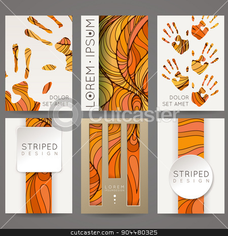 To use this stock image in your creative project, please select the size you need over to the right and click the "Add to Cart" button.
Your downloaded image will come with the Cutcaster watermark removed so don’t worry about the watermark you see on this page. Set of vector design templates. Brochures in random colorful style. Vintage frames and backgrounds. stock vector clipart, Set of vector design templates. Brochures in random colorful style. Vintage frames and backgrounds. by Drekhann