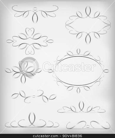 To use this stock image in your creative project, please select the size you need over to the right and click the "Add to Cart" button.
Your downloaded image will come with the Cutcaster watermark removed so don’t worry about the watermark you see on this page. Black and white vector set a lot of design elements and page decoration. EPS10 vector illustration stock vector clipart, Black and white vector set a lot of design elements and page decoration. EPS10 vector illustration. by volartman