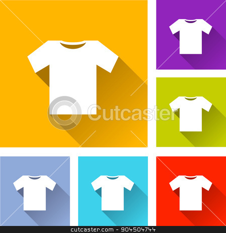 To use this stock image in your creative project, please select the size you need over to the right and click the "Add to Cart" button.
Your downloaded image will come with the Cutcaster watermark removed so don’t worry about the watermark you see on this page. tee shirt icons stock vector clipart, illustration of colorful square tee shirt icons set by Nickylarson974