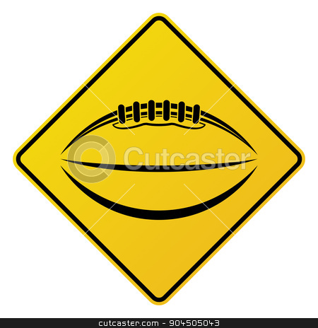To use this stock image in your creative project, please select the size you need over to the right and click the "Add to Cart" button.
Your downloaded image will come with the Cutcaster watermark removed so don’t worry about the watermark you see on this page. Yellow American Football Road Sign Illustration stock vector clipart, An illustration of a yellow road sign with an American football icon on it. Vector EPS 10 available. by Jason Enterline