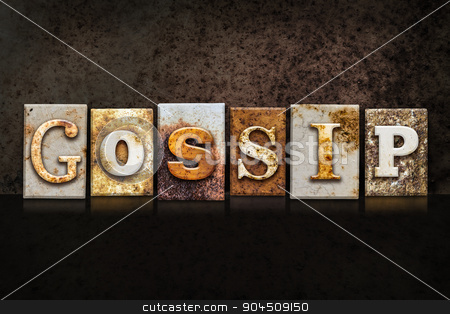 To use this stock image in your creative project, please select the size you need over to the right and click the "Add to Cart" button.
Your downloaded image will come with the Cutcaster watermark removed so don’t worry about the watermark you see on this page. Gossip Letterpress Concept on Dark Background stock photo, The word