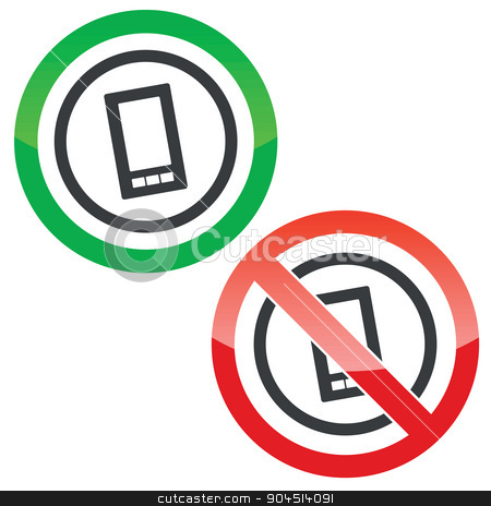 To use this stock image in your creative project, please select the size you need over to the right and click the "Add to Cart" button.
Your downloaded image will come with the Cutcaster watermark removed so don’t worry about the watermark you see on this page. Smartphone permission signs stock vector clipart, Allowed and forbidden signs with smartphone in circle, isolated on white by ylivdesign