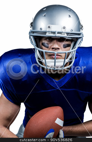 To use this stock image in your creative project, please select the size you need over to the right and click the "Add to Cart" button.
Your downloaded image will come with the Cutcaster watermark removed so don’t worry about the watermark you see on this page. Determined American football player in uniform holding ball stock photo, Determined American football player in uniform holding ball against white background by Wavebreak Media