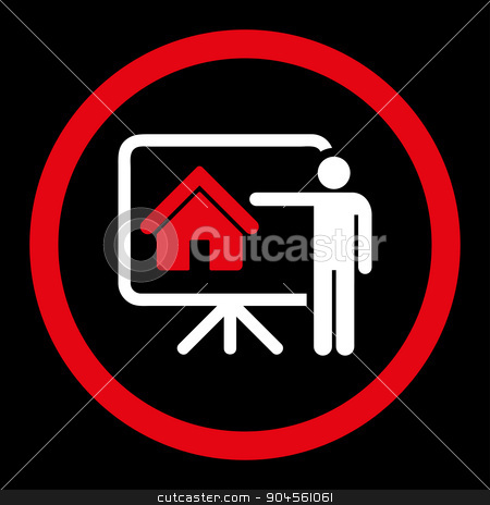 To use this stock image in your creative project, please select the size you need over to the right and click the "Add to Cart" button.
Your downloaded image will come with the Cutcaster watermark removed so don’t worry about the watermark you see on this page. Realtor flat red and white colors rounded vector icon stock photo, Realtor vector icon. This rounded flat symbol is drawn with red and white colors on a black background. by ahasoft
