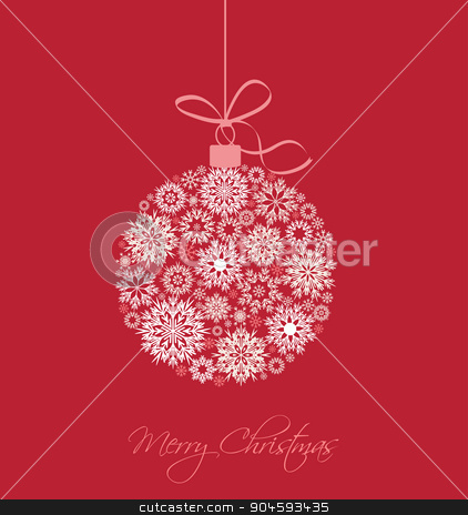 To use this stock image in your creative project, please select the size you need over to the right and click the "Add to Cart" button.
Your downloaded image will come with the Cutcaster watermark removed so don’t worry about the watermark you see on this page. Christmas background stock vector clipart, Christmas balls made from snowflakes vector illustration by Miroslava Hlavacova