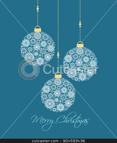 To use this stock image in your creative project, please select the size you need over to the right and click the "Add to Cart" button.
Your downloaded image will come with the Cutcaster watermark removed so don’t worry about the watermark you see on this page. Christmas background stock vector clipart, Christmas balls made from snowflakes vector illustration by Miroslava Hlavacova