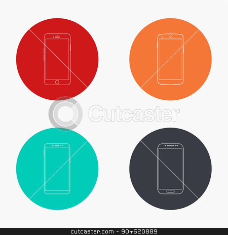 To use this stock image in your creative project, please select the size you need over to the right and click the "Add to Cart" button.
Your downloaded image will come with the Cutcaster watermark removed so don’t worry about the watermark you see on this page. Vector modern smartphone colorful icons set stock vector clipart, Vector modern smartphone colorful icons set on white background by petr zaika