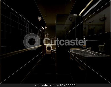 To use this stock image in your creative project, please select the size you need over to the right and click the "Add to Cart" button.
Your downloaded image will come with the Cutcaster watermark removed so don’t worry about the watermark you see on this page. 3D rendering of a modern bathroom interior design stock photo, 3d clay render of a modern bathroom interior design, 3D rendering by Vassiliy Kochetkov