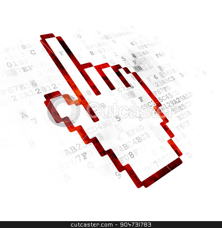To use this stock image in your creative project, please select the size you need over to the right and click the "Add to Cart" button.
Your downloaded image will come with the Cutcaster watermark removed so don’t worry about the watermark you see on this page. Web design concept: Mouse Cursor on Digital background stock photo, Web design concept: Pixelated red Mouse Cursor icon on Digital background by mkabakov