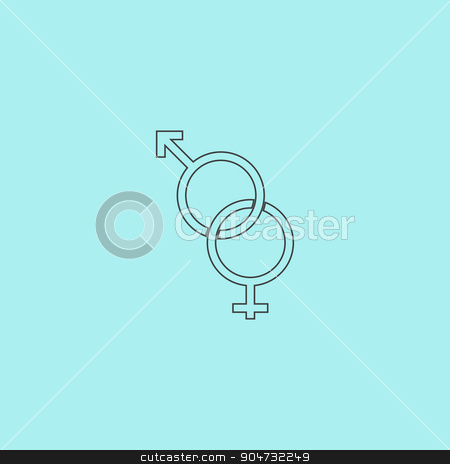 To use this stock image in your creative project, please select the size you need over to the right and click the "Add to Cart" button.
Your downloaded image will come with the Cutcaster watermark removed so don’t worry about the watermark you see on this page. Twisted male and female sex symbol stock vector clipart, Twisted male and female sex symbol. Simple outline flat vector icon isolated on blue background by Liudmila Marykon