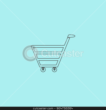 To use this stock image in your creative project, please select the size you need over to the right and click the "Add to Cart" button.
Your downloaded image will come with the Cutcaster watermark removed so don’t worry about the watermark you see on this page. trolley market stock vector clipart, Trolley market. Simple outline flat vector icon isolated on blue background by Liudmila Marykon