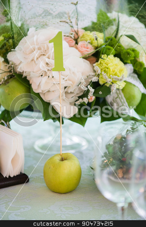 To use this stock image in your creative project, please select the size you need over to the right and click the "Add to Cart" button.
Your downloaded image will come with the Cutcaster watermark removed so don’t worry about the watermark you see on this page. Summer table setting in green with apple stock photo, Summer table setting in green by Dmytro Bartosh