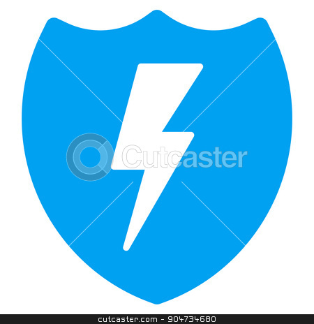 To use this stock image in your creative project, please select the size you need over to the right and click the "Add to Cart" button.
Your downloaded image will come with the Cutcaster watermark removed so don’t worry about the watermark you see on this page. Electric Shield Icon stock vector clipart, Electric Shield vector icon. Style is flat symbol, rounded angles, white background by ahasoft